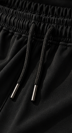 Shorts de entrenamiento Bovidae – detalle de la cintura elástica con cordón