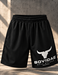 Shorts de entrenamiento Bovidae negros – frente con logo Move Beyond
