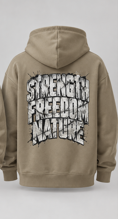 Sudadera Bovidae desert dust – espalda, vista completa